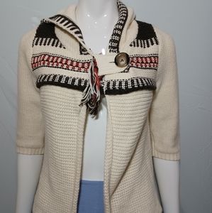 Allen B by Allen Schawrtz Hooded Cardigan/ Sweater Size Xs